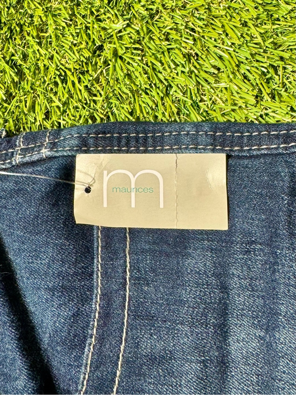 maurices Denim Flex Bootcut Jeans Mid Rise Stretch Women’s 14W Navy Blue - Picture 7 of 14
